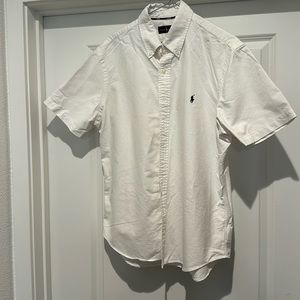 Ralph Lauren White Short Sleeve Button-Up “L”